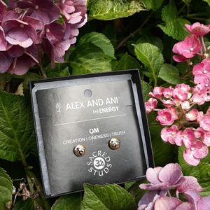 alex and ani  gold om earings